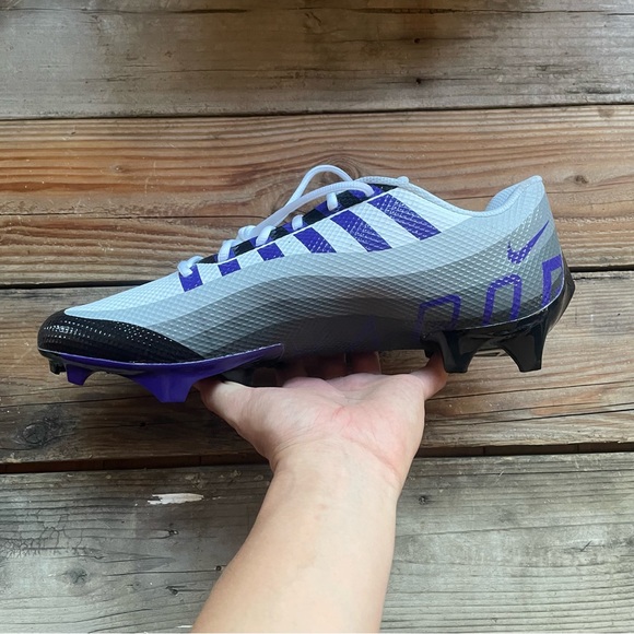 New Men Nike Vapor Edge Speed 360 Black Court Purple Football Cleats - Picture 4 of 8